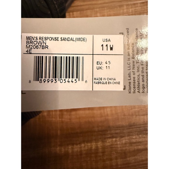 New Balance Mens Response Sandal Brown Wide 4E M2067BR Strap Sandals Size 11W - Picture 8 of 11